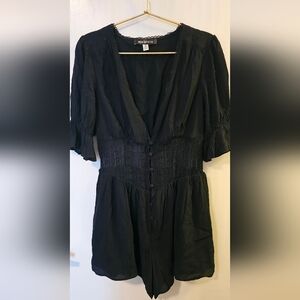 LAST CHANCE Chic Black Long Sleeve Romper
